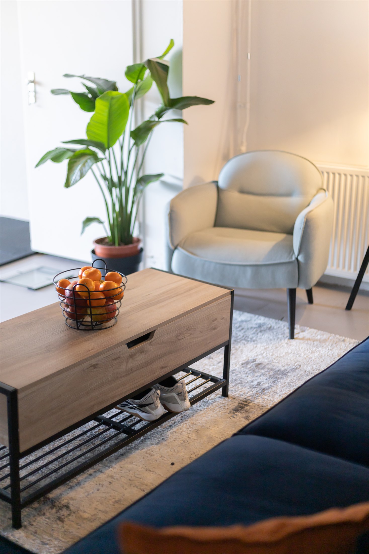 De rustige lounge in de BFIT-studio in Den Bosch